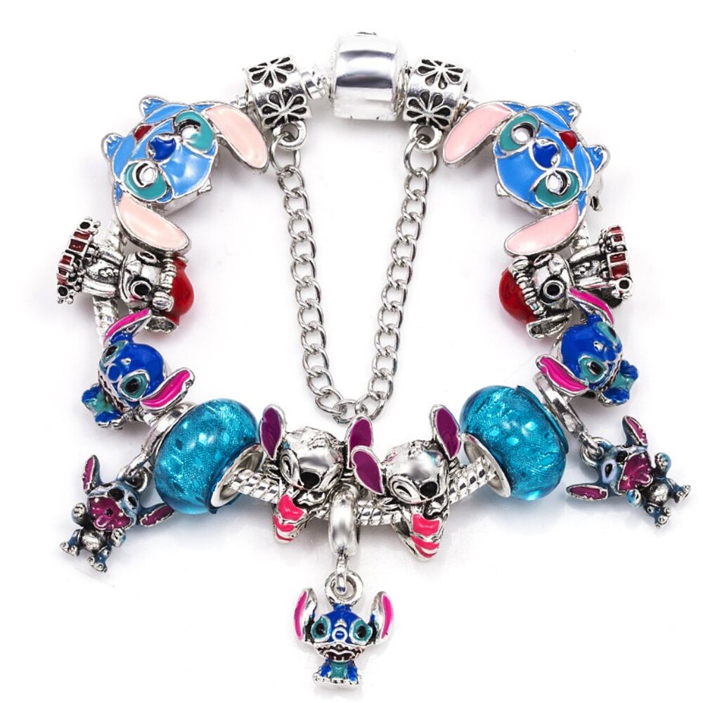 925 Stitch Paw Print Bead Themed Decoration Pendant